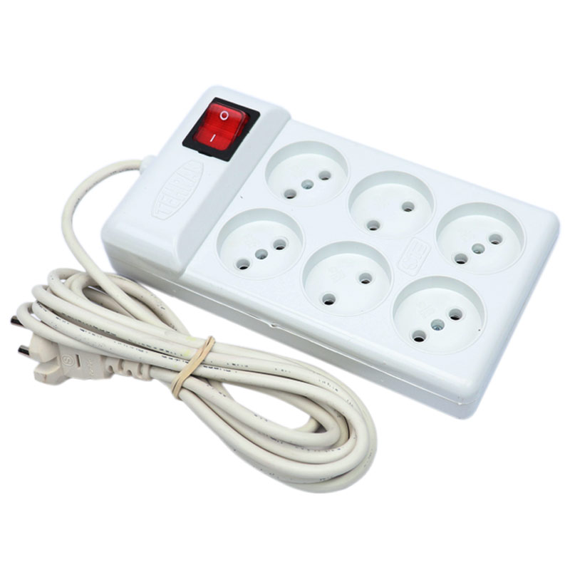 چند راهی 6 خانه کلید دار سفید تهران با کابل 1٫5 متر