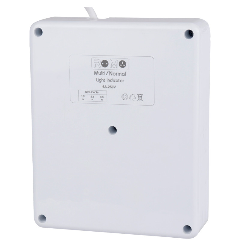 چند راهی 4 خانه برق رومو Normal-S با کابل 1.5 متری