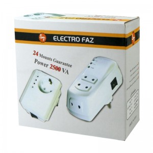 محافظ برق یخچال و فریزر 2 خانه الکتروفاز با کابل 1٫5 متری Electrofaz 2002