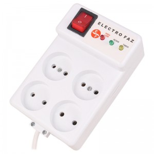 محافظ برق 4 خانه الکترو فاز 1٫5 متری کلید دار مدل 4001