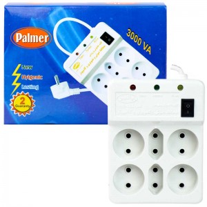 محافظ برق صوتی و تصویری 6 خانه با کابل 1٫5 متری Palmer