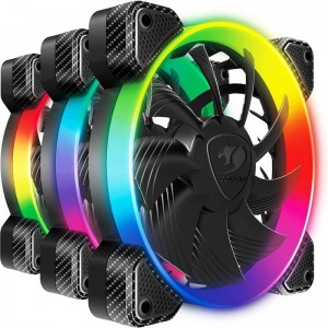 فن کیس کوگر Cougar Vortex RGB HPB 120 Cooling Kit 12*12 بسته 3 عدد