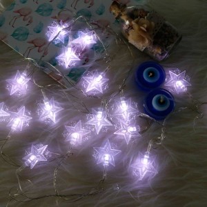 ریسه طرح ستاره برفکی مهتابی طول 4.5 متر