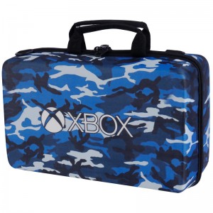 کیف کنسول بازی XBOX Series S طرح چریکی آبی سفید XBOX