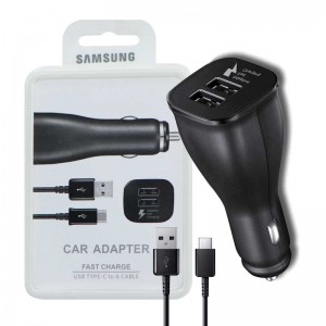 شارژر فندکی Samsung Fast + کابل Type-C