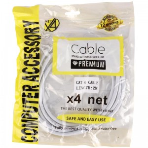 کابل شبکه استاندارد X4 Net Cat6 دو متر