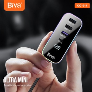 شارژر خودرو قدرتمند Biva 107 وات با QC3.0 PD