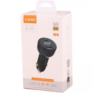 شارژر خودرو قدرتمند Ldnio 100 وات با QC3.0 PD