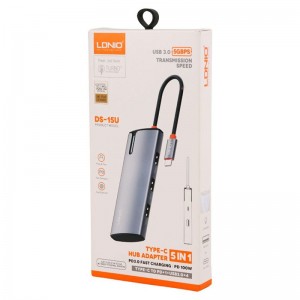 هاب Ldnio DS-15U Type-C To USB3.0/Type-C PD