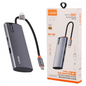 هاب Ldnio DS-15U Type-C To USB3.0/Type-C PD