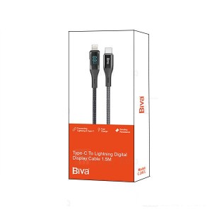 کابل لایتنینگ به Type C بیوا Biva C-24CL طول 1.5 متر توان 20 وات