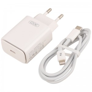 شارژر دیواری فست شارژ XO XO-L90B 3A QC4.0 PD 20W + کابل آیفونی