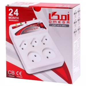 محافظ برق تلویزیون و یخچال فریزر 5 خانه امگا با کابل 1٫3 متری