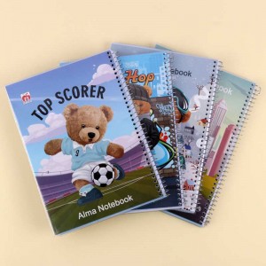 دفتر سیمی 80 برگ طرح تدی پسرانه نهال آلما کد 7888