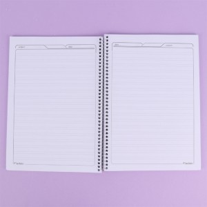 دفتر سیمی 80 برگ 2 خط طرح فانتزی پیک فدک کد 021