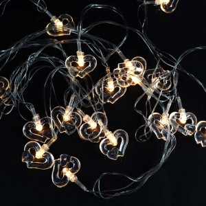 ریسه طرح قلب فانتزی 20 لامپ آفتابی طول 4 متر