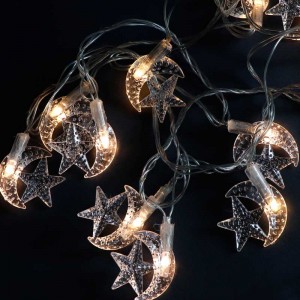 ریسه طرح ماه و ستاره 20 لامپ آفتابی طول 4 متر