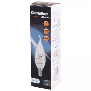 لامپ شمعی LED اشکی شفاف کملیون Camelion E14 7W