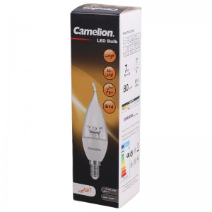 لامپ شمعی LED اشکی شفاف کملیون Camelion E14 7W