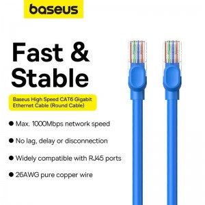 کابل شبکه Baseus High Speed CAT6 PCWL-A B00133204311 5m