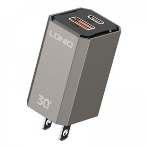 شارژر دیواری فست شارژ Ldnio A2527C 2Port QC3.0 PD 3A 30W + کابل تبدیل تایپ سی