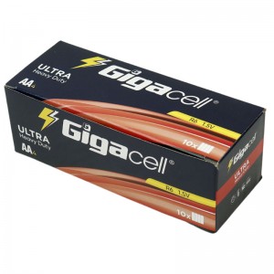 باتری چهارتایی قلمی Gigacell Ultra Heavy Duty R6 1.5V AA بسته 40 عددی شرینک