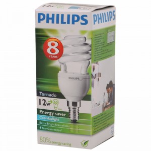 لامپ کم مصرف فیلیپس Philips Tornado E14 12W