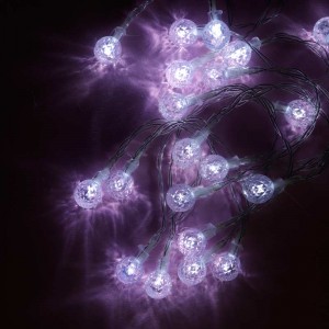 ریسه طرح لامپ کوچک باتری خور سه تایی مهتابی طول 2٫5 متر