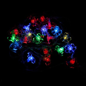 ریسه طرح گل گلایل کوچک 28 لامپ رنگی طول 3 متر