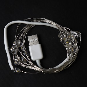 ریسه مفتولی طرح قلب USB آفتابی 2٫5 متری