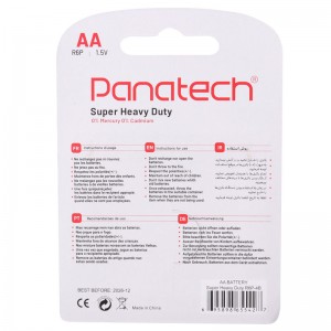 باتری چهارتایی قلمی Panatech Super Heavy Duty R6P 1.5V AA