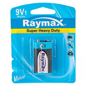 باتری کتابی Raymax Super Heavy Duty 6F22 9V