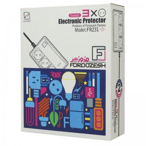 محافظ برق یخچال و فریزر 3 خانه فروزش با کابل 2٫8 متری Foroozesh FR231