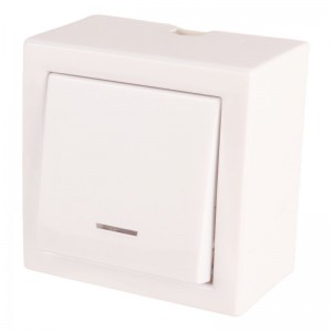 کلید تک پل روکار جهان الکتریک مدل کارن J-1043