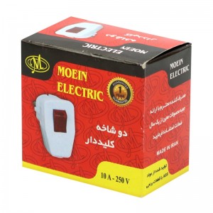 دوشاخه برق کلید دار معین الکتریک Moein Electric