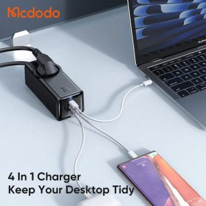 چند راهی 1 خانه برق مک دودو Mcdodo CH-462 با کابل 1.5 متری + شارژر USB و Type-C