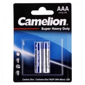 باتری دوتایی نیم قلمی Camelion Super Heavy Duty 1.5V AAA