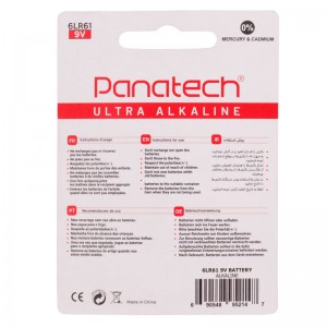 باتری کتابی Panatech Ultra Alkaline 6LR6I 9V