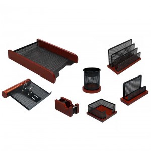 ست رومیزی 7 تکه چوب و فلز شهاب تحریر کد 2