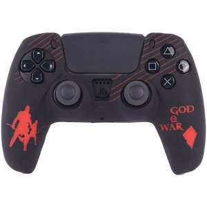 روکش دسته بازی PS5 طرح God Of War زمینه مشکی قرمز