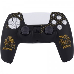 روکش دسته بازی PS5 طرح Resident Evil زمینه مشکی زرد