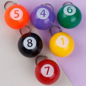 جاکلیدی پلاستیکی طرح توپ بیلیارد