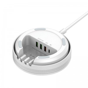 شارژر بی سیم فست شارژ 4 پورت Ldnio AW003 QC3.0 PD 32W