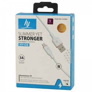 کابل میکرو یو اس بی فست شارژ HY HY-C6 3A 1m