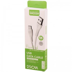 کابل کوتاه میکرو یو اس بی فست شارژ Shoosh SH-601A 6A 25cm