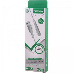 کابل تایپ سی فست شارژ Cherlo CH-TCK01 2.4A 1.1m
