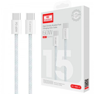 کابل تبدیل فست شارژ Earldom EC-190C-C Type-C To Type-C PD 60W 1m