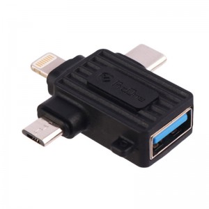 تبدیل ProOne PCO10 OTG USB To MicroUSB / Lightning / Type-C