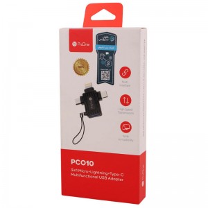 تبدیل ProOne PCO10 OTG USB To MicroUSB / Lightning / Type-C
