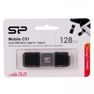 فلش 128 گیگ سیلیکون پاور Silicon Power Mobile C51 OTG Type-C USB3.2